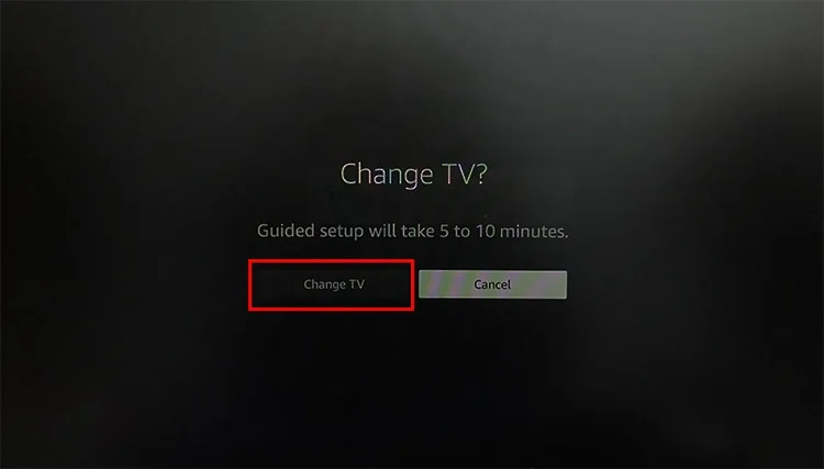 Change TV option on Firestick