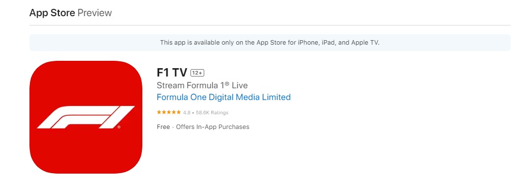 F1 on App Store