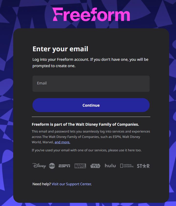 How to Sign up Freeform App