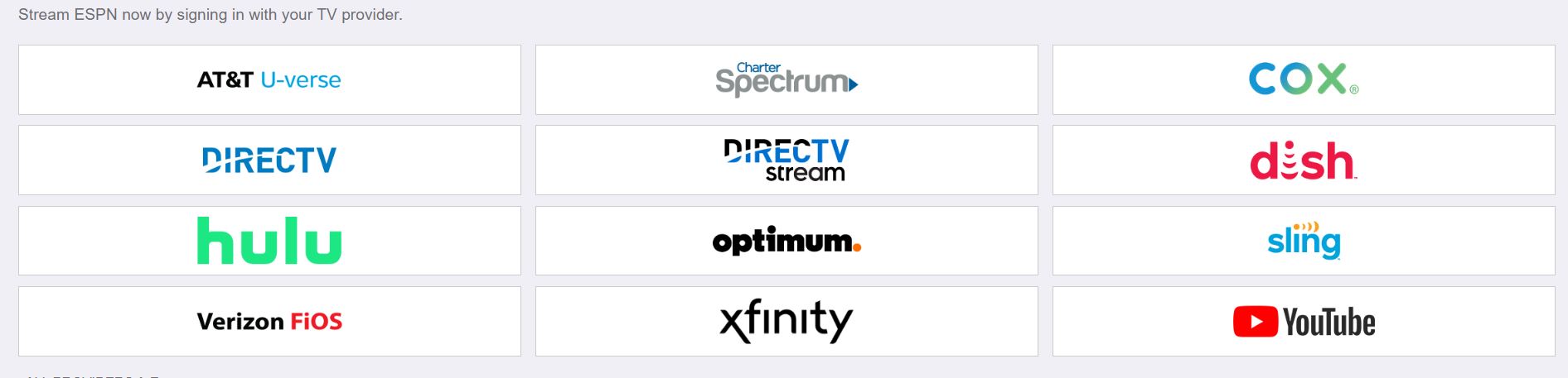 Login ESPN with TV Provider