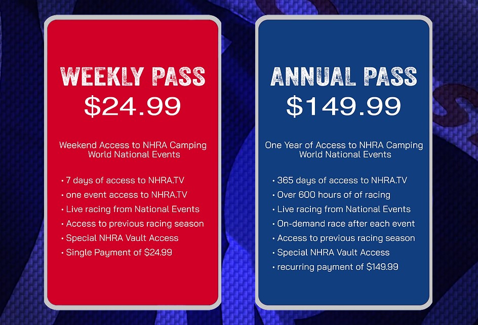 NHRA TV Subscription