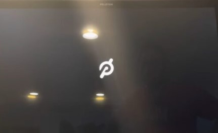 Peloton Logo on the screen
