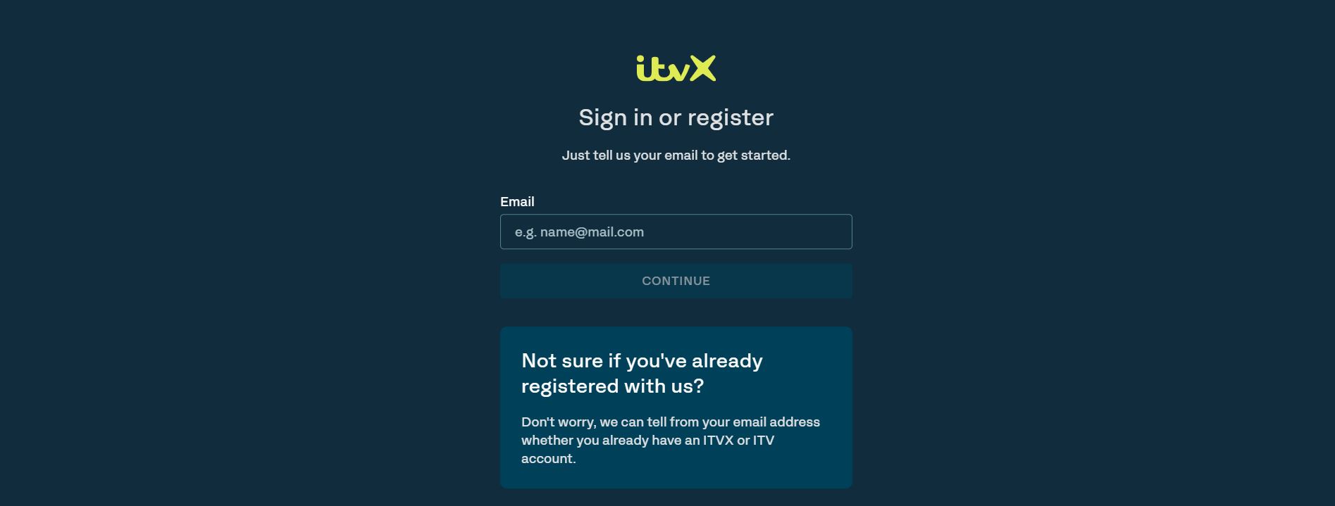 Register with ITVX