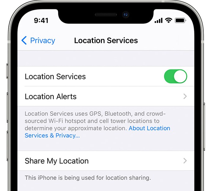Location service at phone
