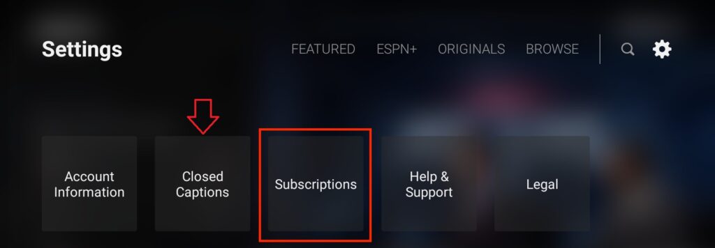 How to Turn OFF Subtitles on ESPN Plus on Smart TV