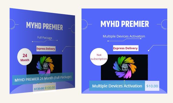 How much is the MyHD IPTV Subscription?
