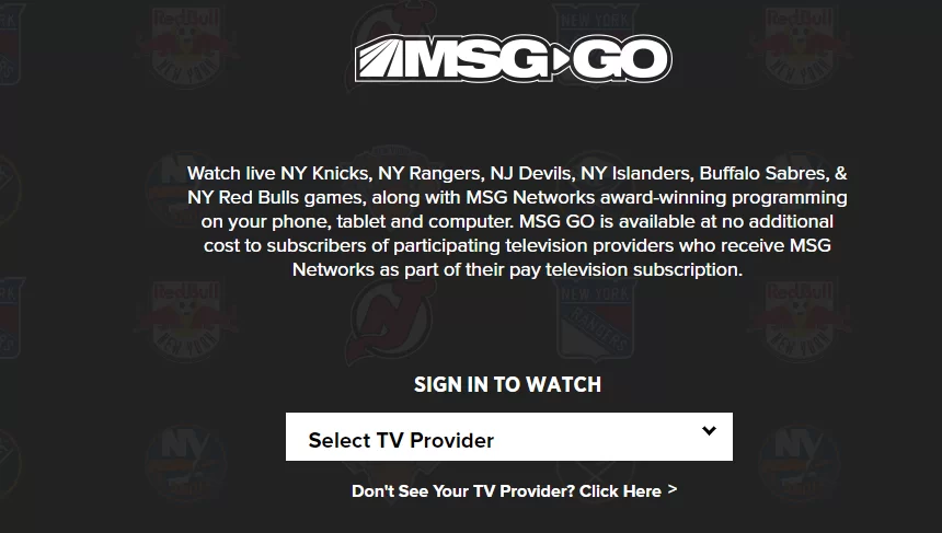 How to Stream MSG Live