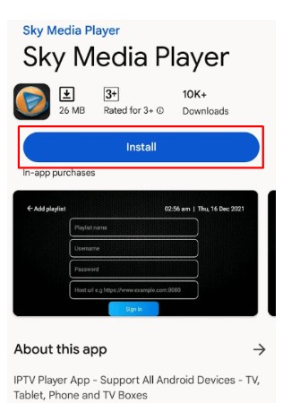 Sky Media Player