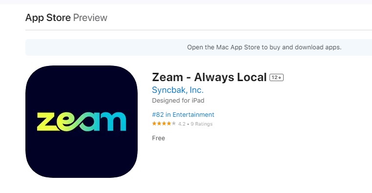 Zeam on Roku